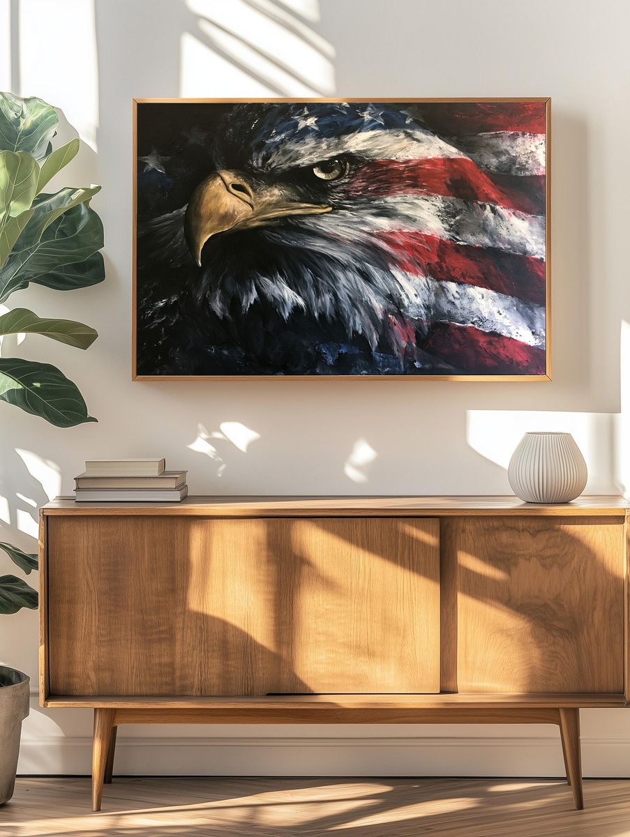 American Eagle Portrait Poster. — room view 3