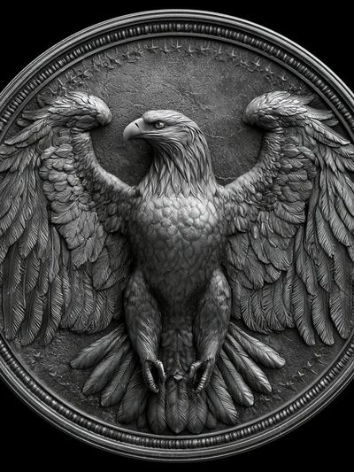Majestic Eagle Relief Poster.