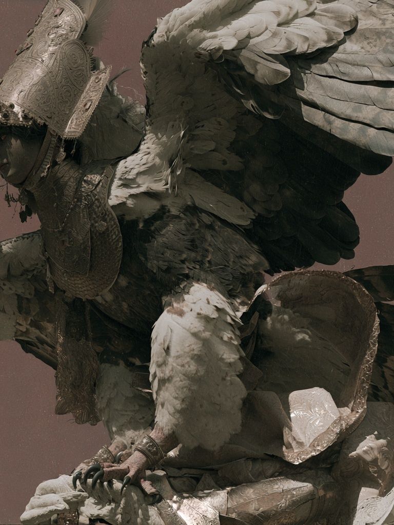Mythic Eagle Sculpture Print. poster detail