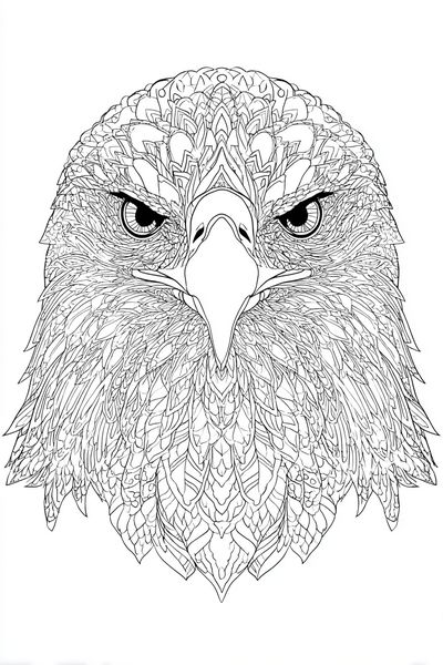 Ornate Eagle Line Art Poster. poster print