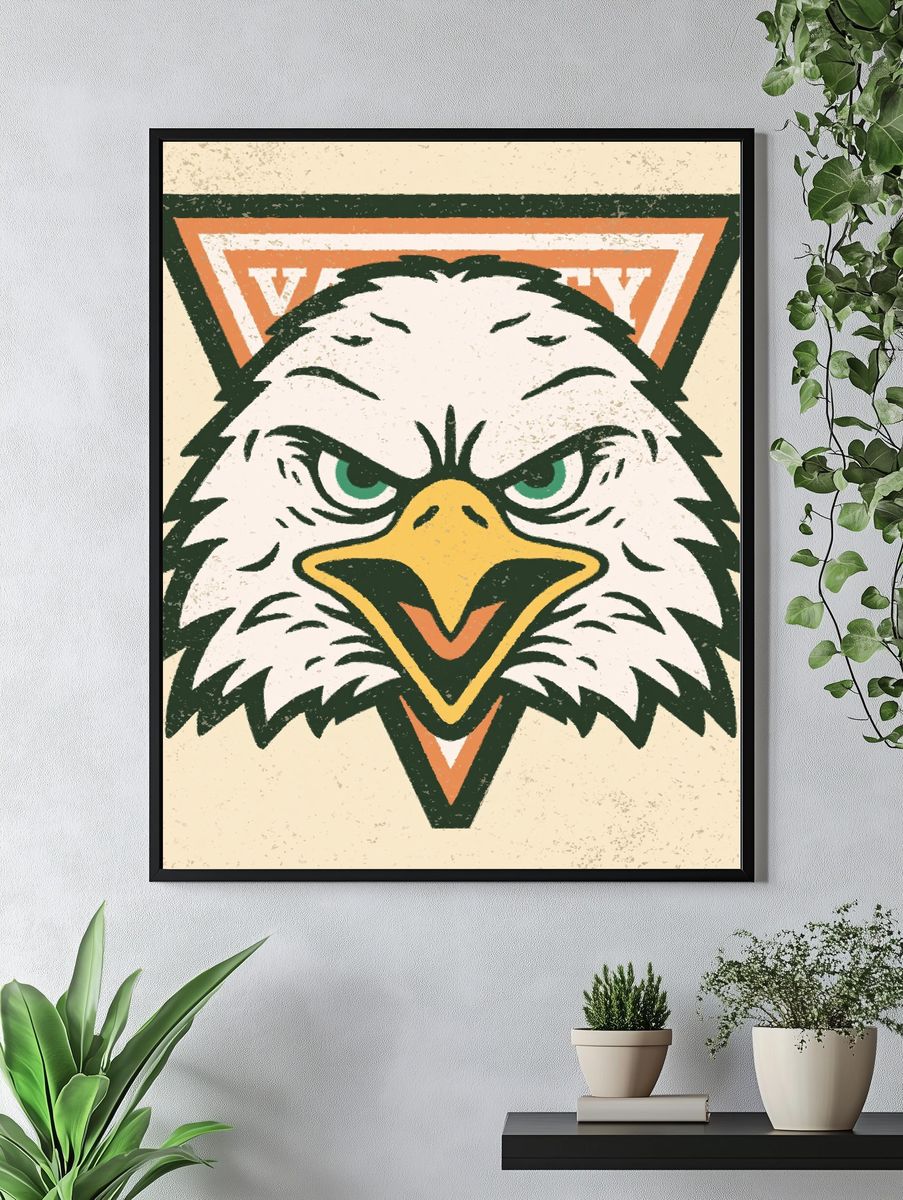 Eagle Mascot Vintage Poster. — room view 4