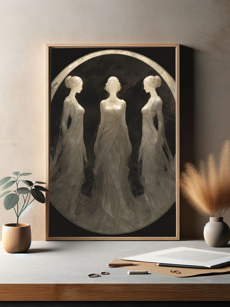 Ethereal Maidens — Fine Art Print. — room view 2