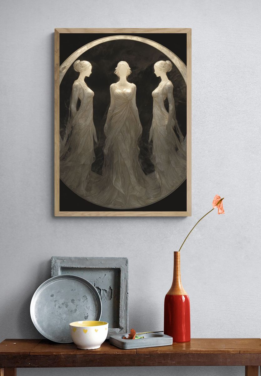 Ethereal Maidens — Fine Art Print. — room view 3