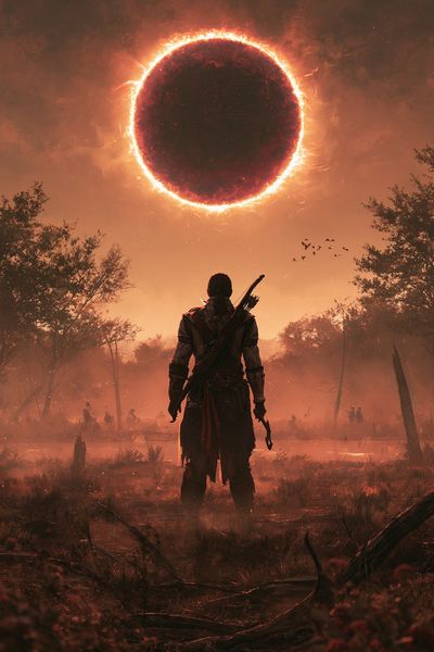Eclipse Warrior Fantasy Print.