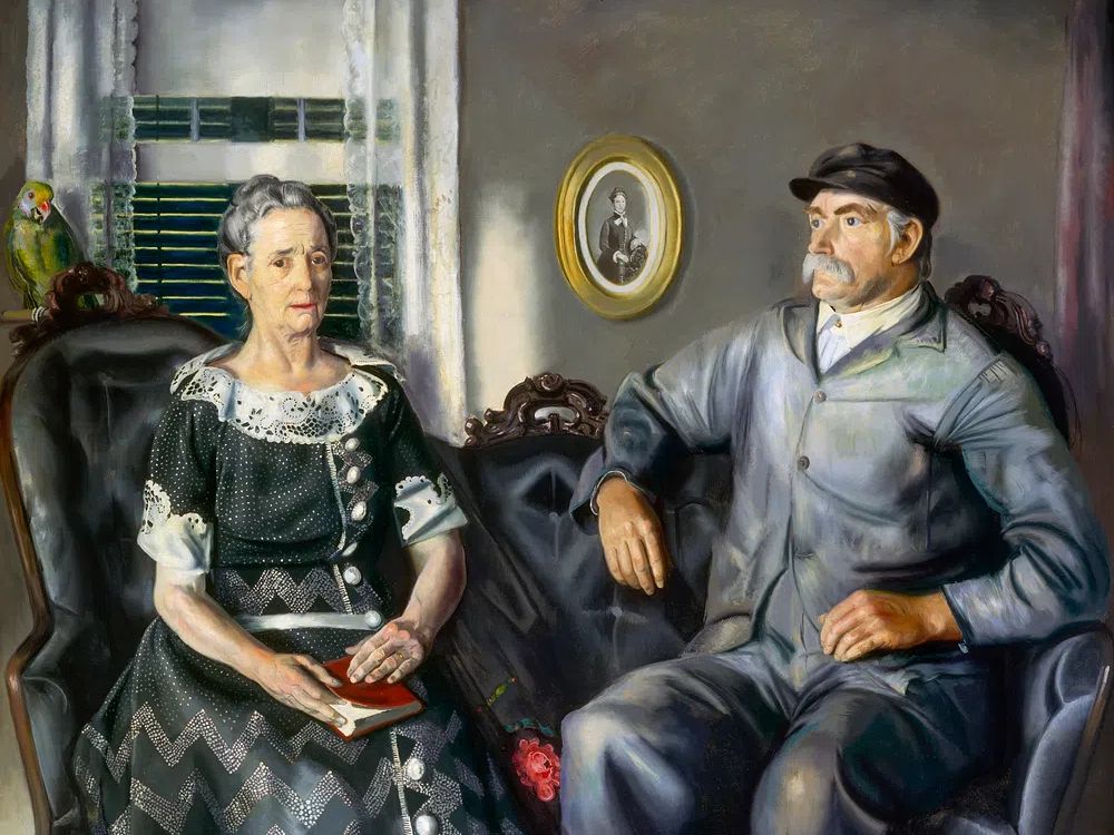 Elderly Couple Portrait — Fine Art Print. poster detail