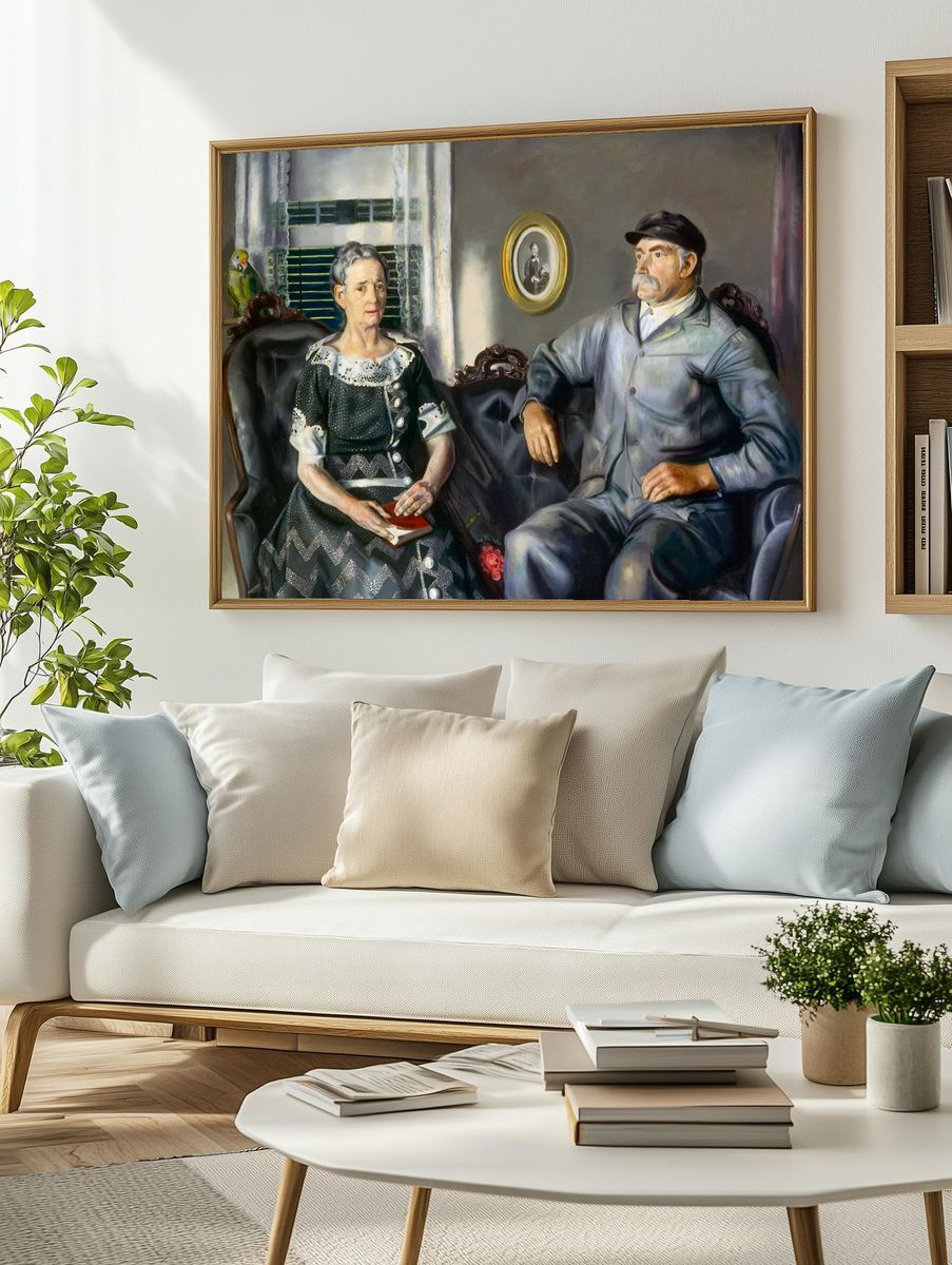 Elderly Couple Portrait — Fine Art Print. — room view 2