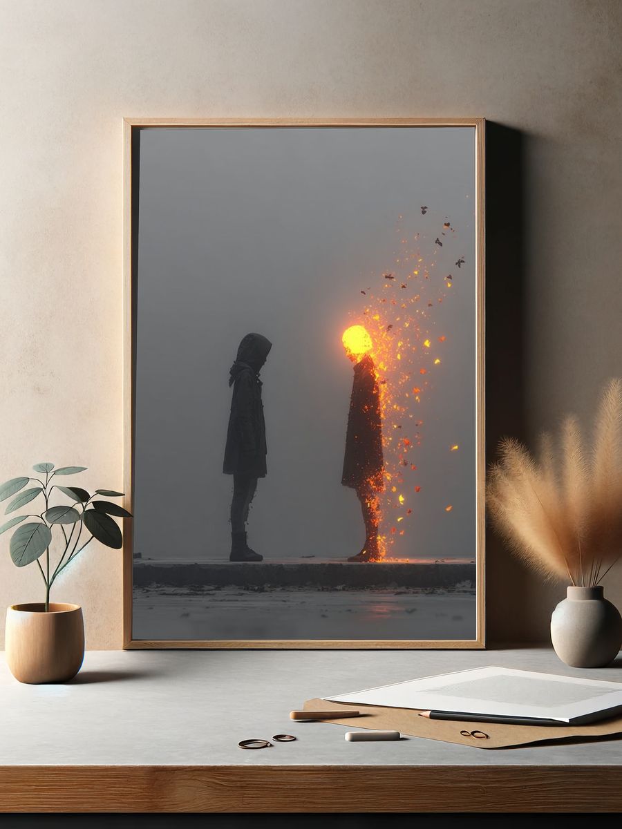 Ethereal Encounter — Surrealism Print. — room view 2