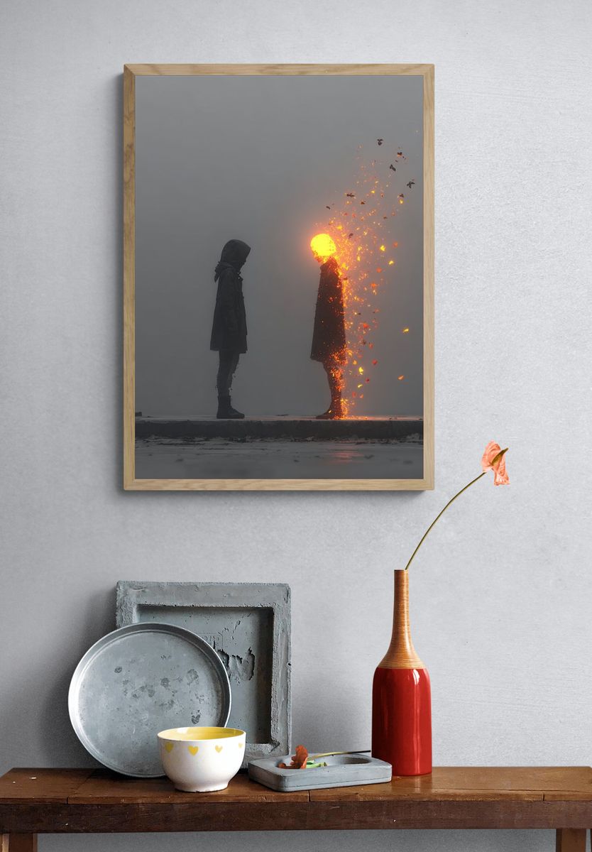 Ethereal Encounter — Surrealism Print. — room view 3