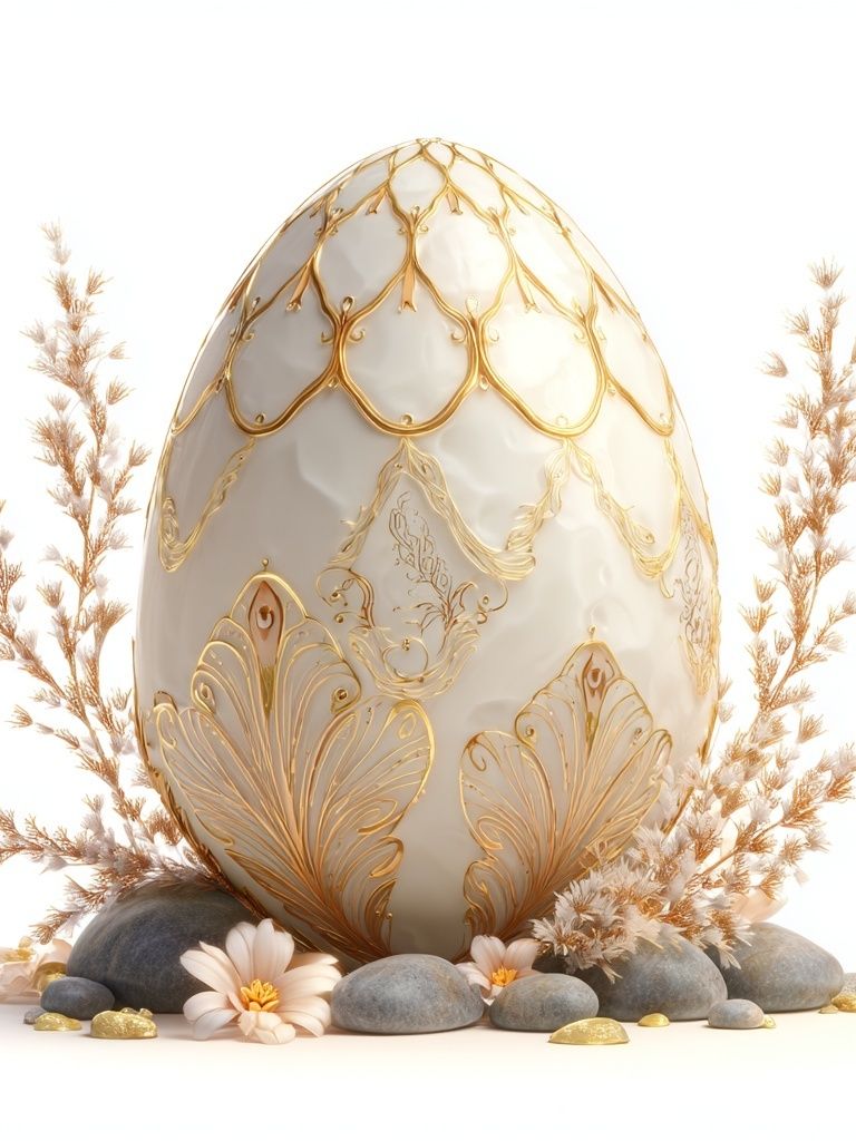 Elegant Decorative Egg — Fine Art Print. poster — fine-art art