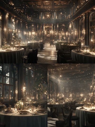 Elegant Dining Hall — Fine Art Print. poster print
