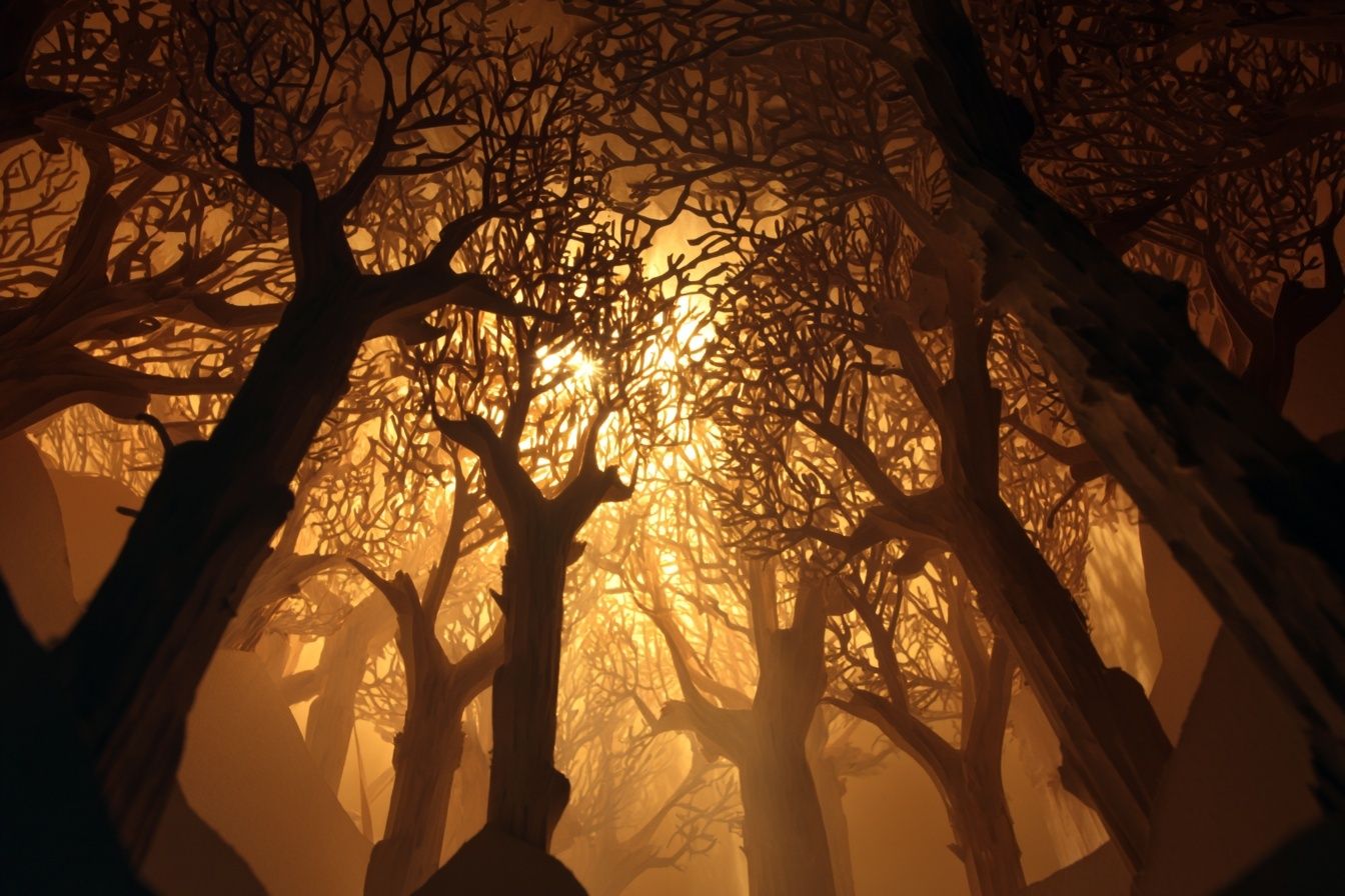 Ethereal Forest Light — Nature Print. poster detail