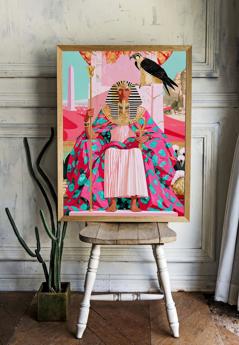 Egyptian Pharaoh Fine-Art Poster. — room view 1