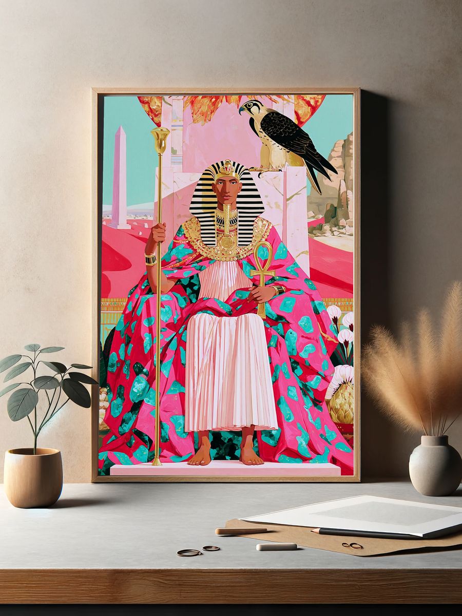 Egyptian Pharaoh Fine-Art Poster. — room view 2