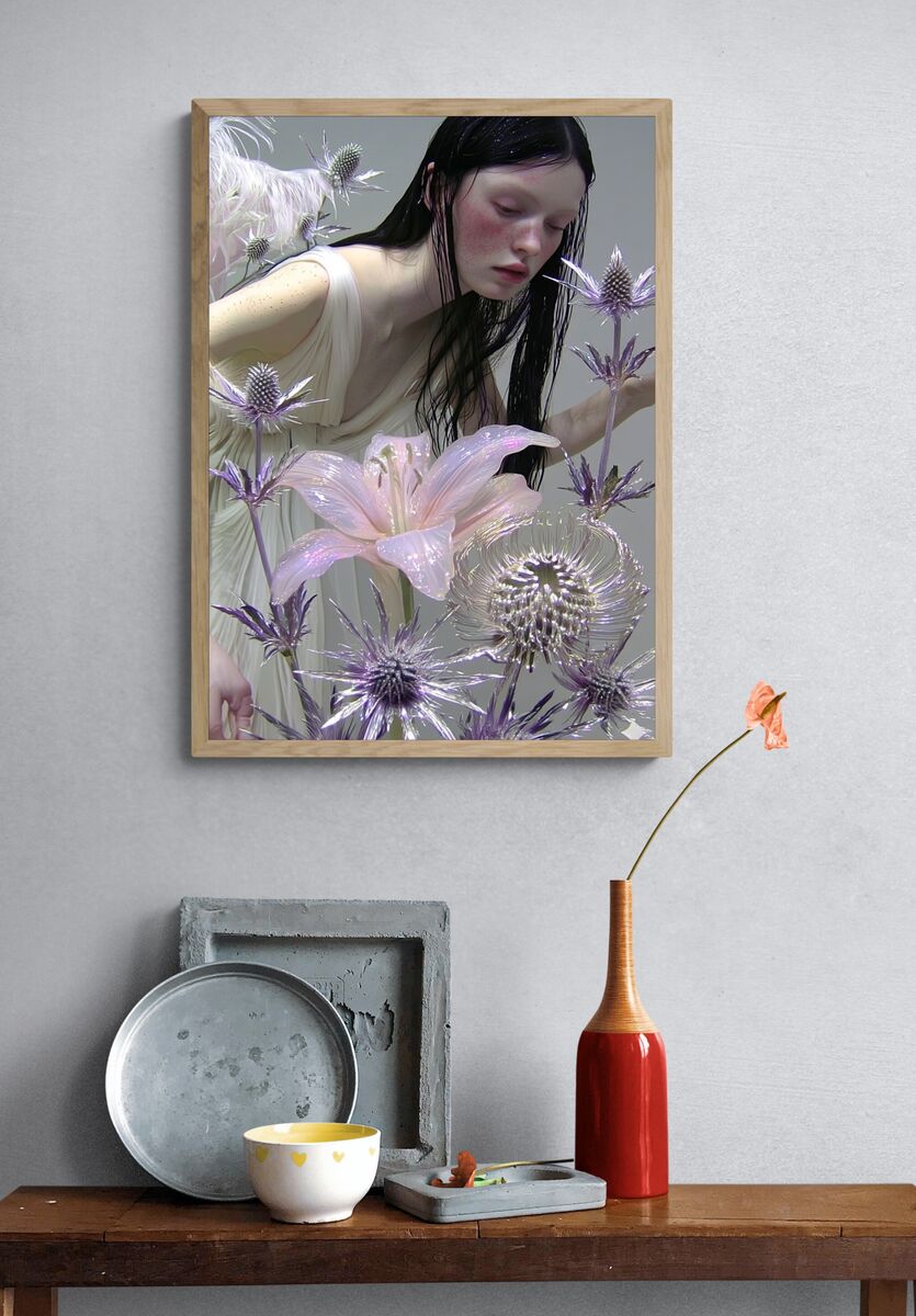 Ethereal Floral Portrait — Fine Art Print. — room view 3