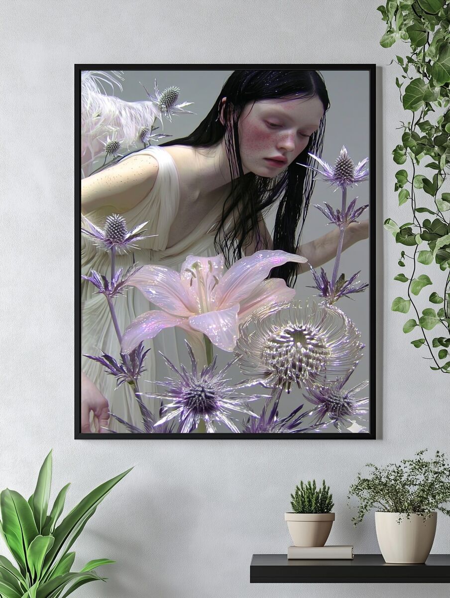 Ethereal Floral Portrait — Fine Art Print. — room view 4