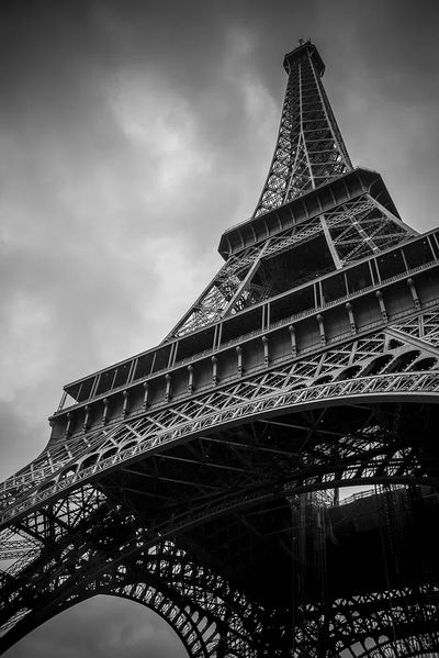 Eiffel Tower — Black and White Print. poster print