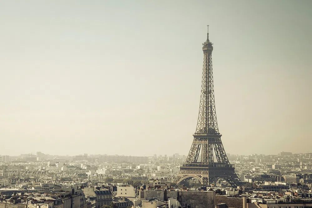 Eiffel Tower Vintage Print. poster detail