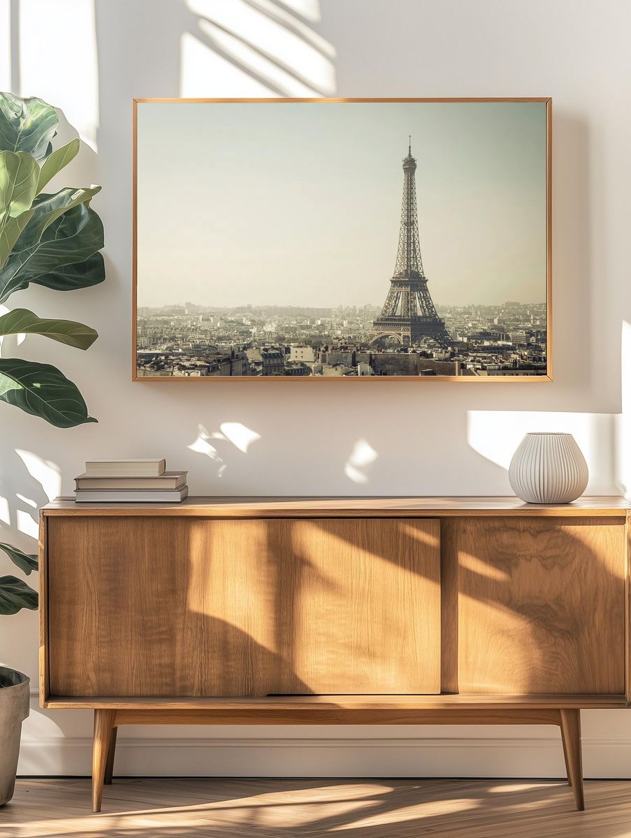 Eiffel Tower Vintage Print. — room view 3
