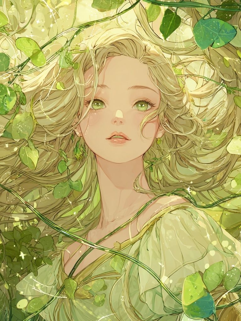 Enchanted Greenery — Illustration Print. poster — illustration art