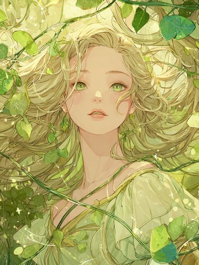 Enchanted Greenery — Illustration Print. poster