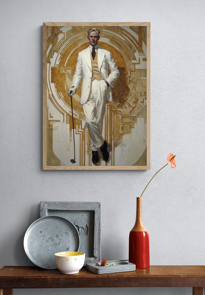 Elegant Gentleman — Vintage Print. — room view 3