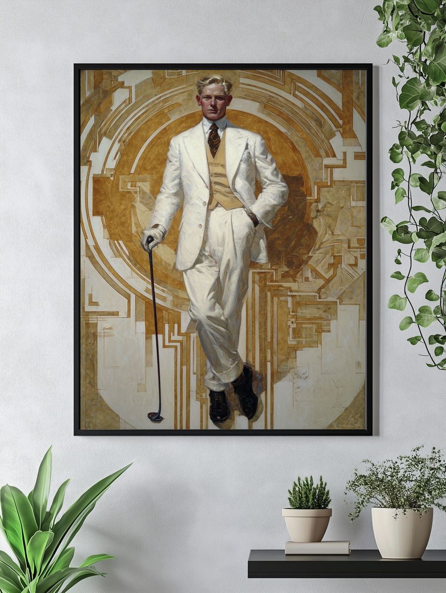 Elegant Gentleman — Vintage Print. — room view 4