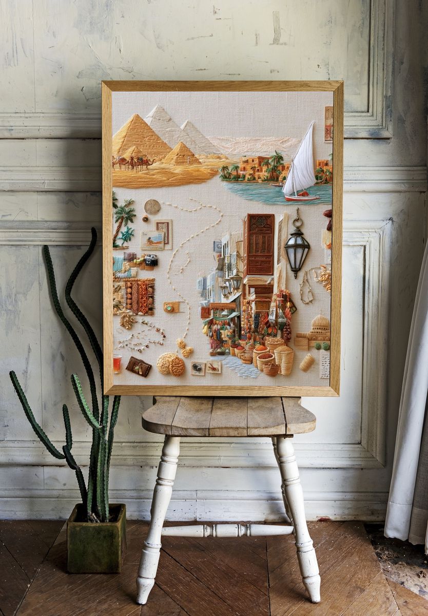 Egypt Travel Collage Poster. — room view 1