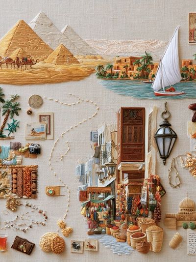 Egypt Travel Collage Poster. poster