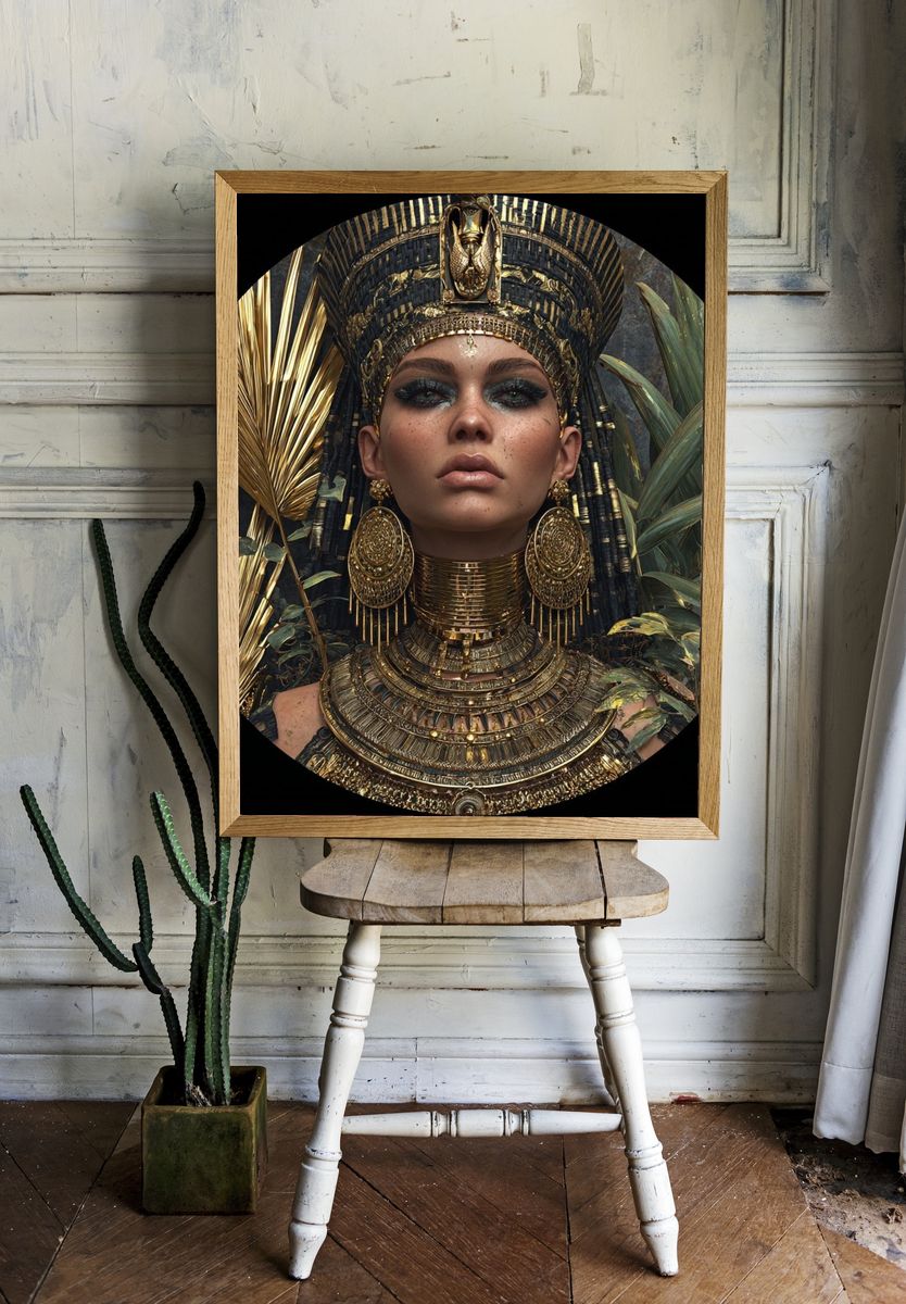 Regal Egyptian Queen — Fine Art Print. — room view 1