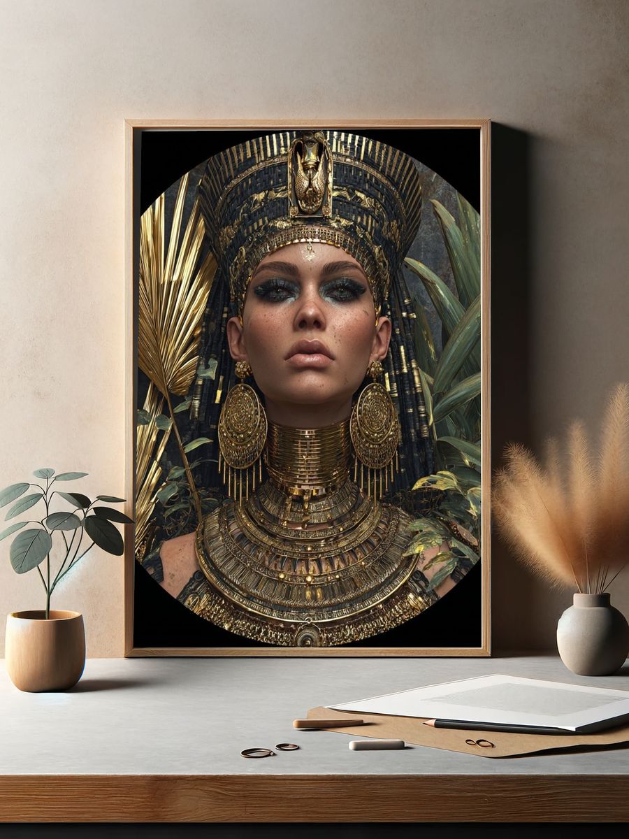 Regal Egyptian Queen — Fine Art Print. — room view 2