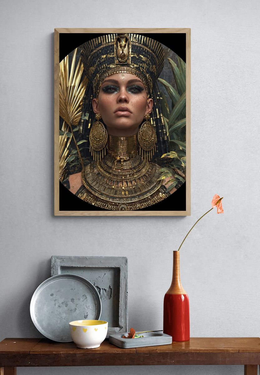 Regal Egyptian Queen — Fine Art Print. — room view 3