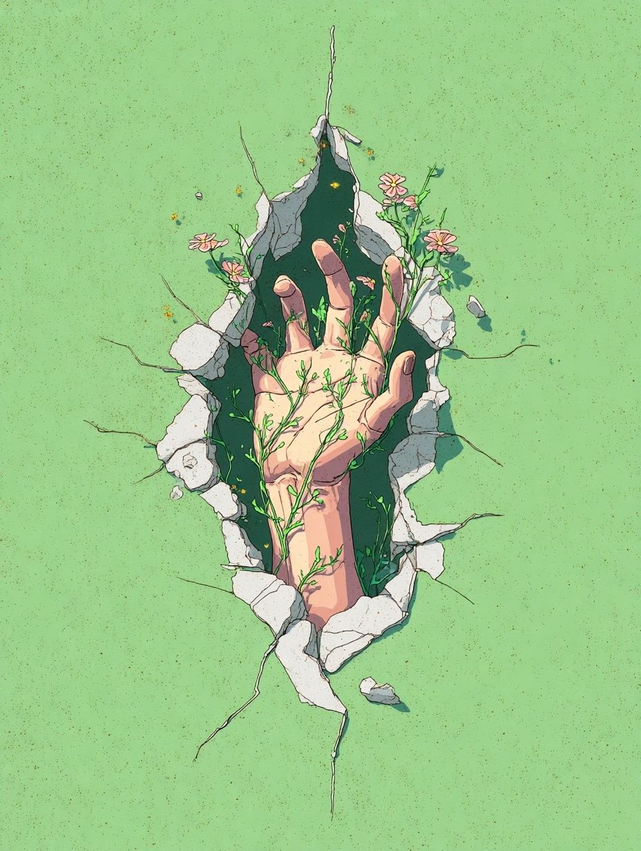 Emerging Hand — Digital Art Print. poster detail