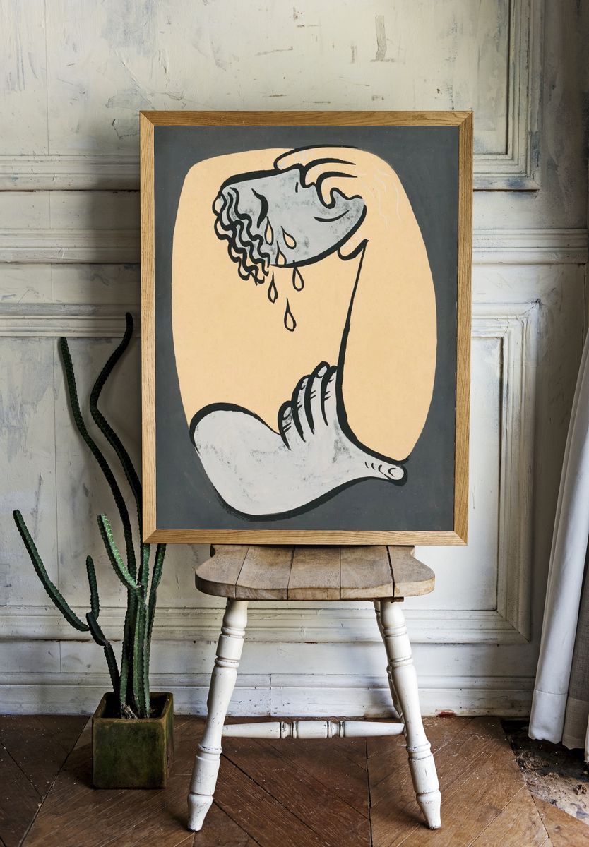 Emotional Hands — Illustration Print. — room view 1
