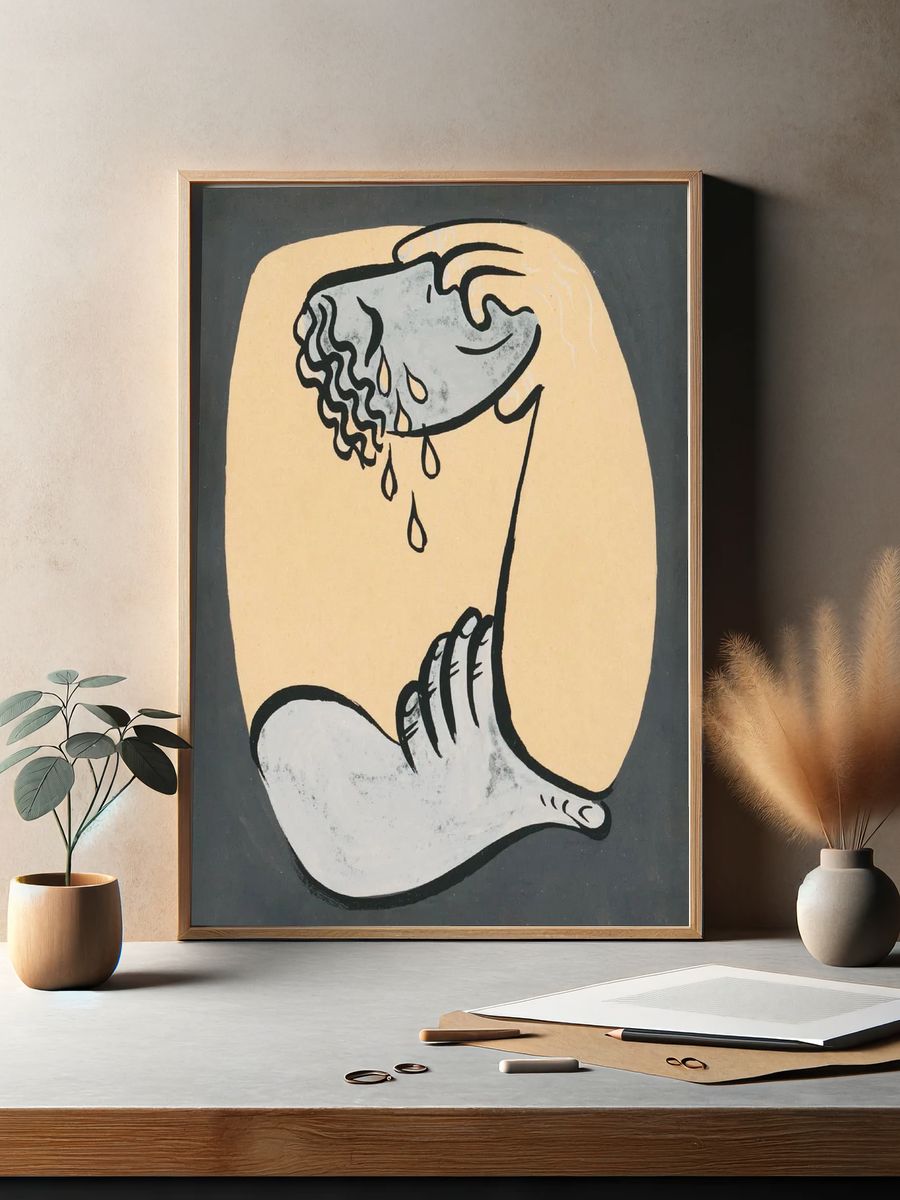 Emotional Hands — Illustration Print. — room view 2