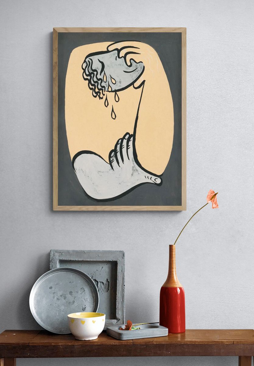 Emotional Hands — Illustration Print. — room view 3