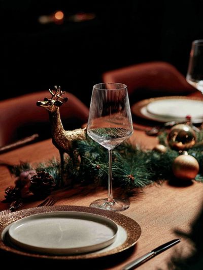 Elegant Holiday Table Setting Poster.