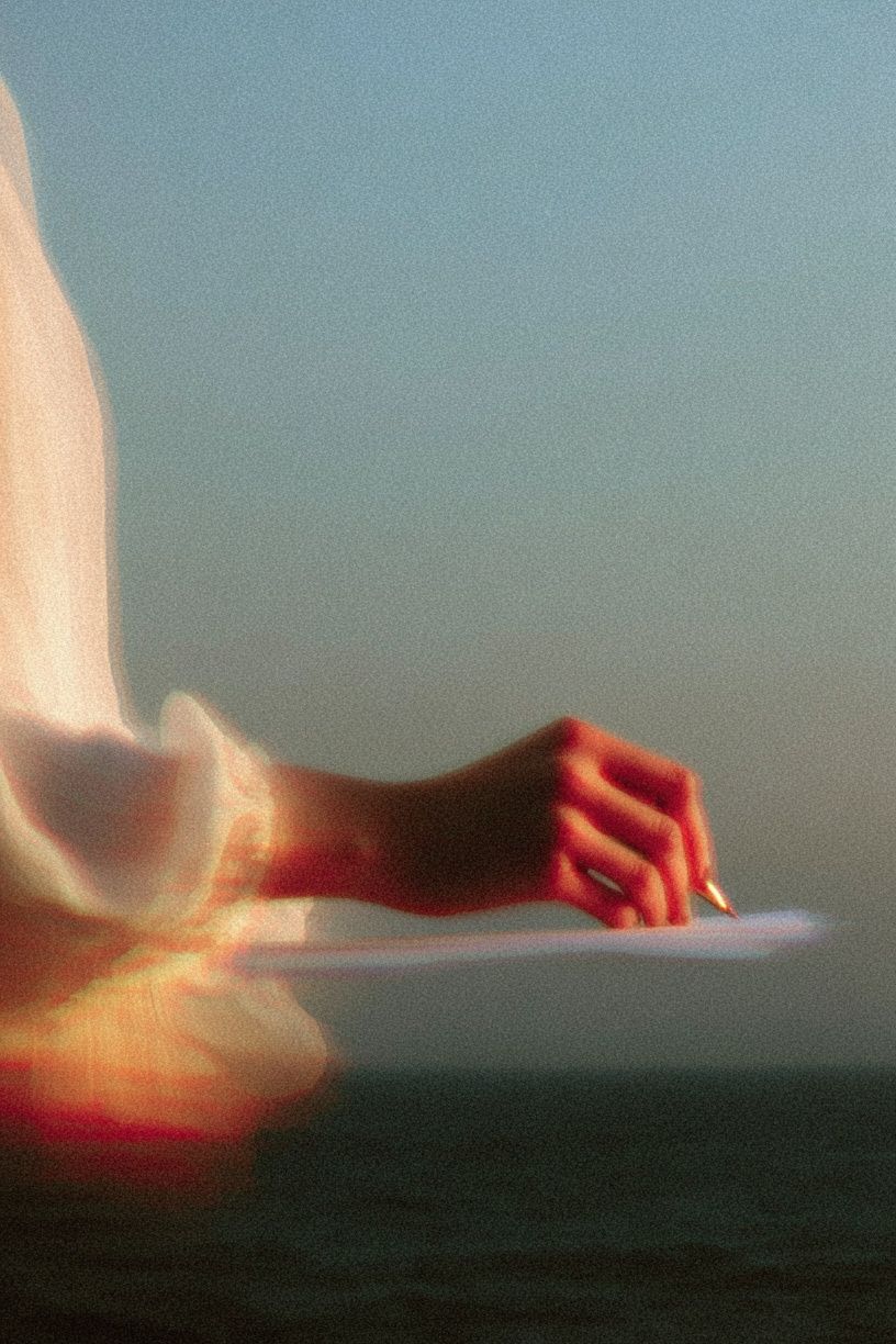 Ethereal Hand Over Water — Fine Art Print. poster detail