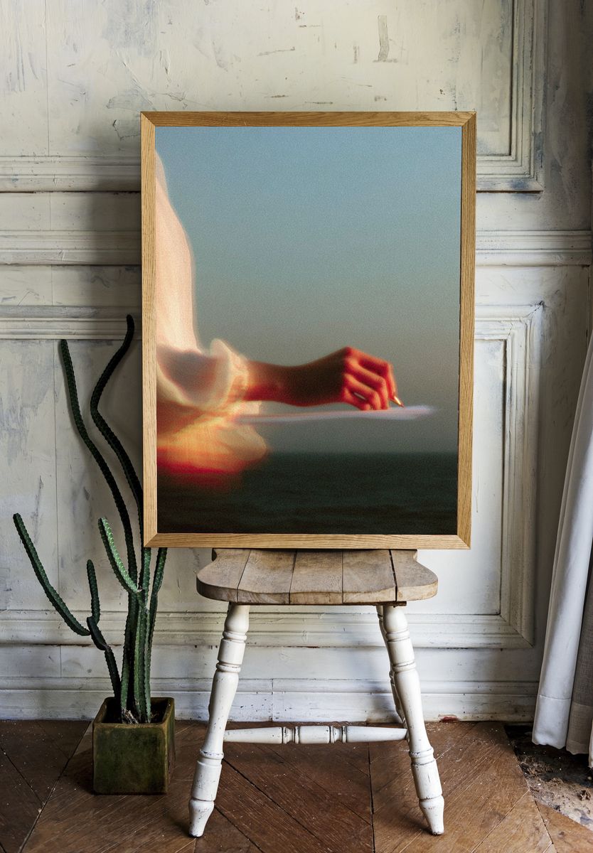 Ethereal Hand Over Water — Fine Art Print. — room view 1