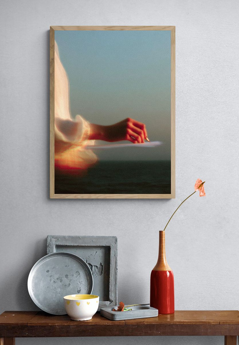 Ethereal Hand Over Water — Fine Art Print. — room view 3
