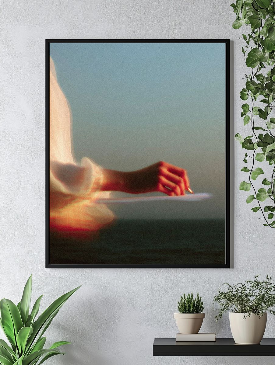 Ethereal Hand Over Water — Fine Art Print. — room view 4