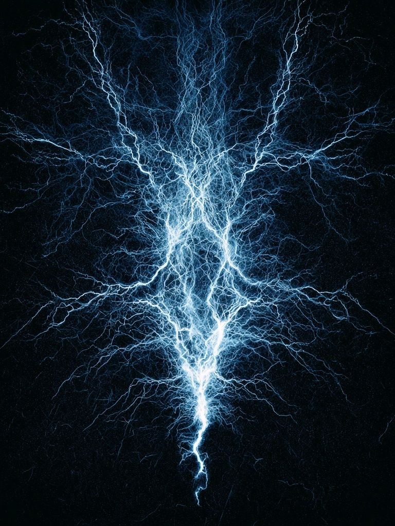 Electric Lightning Abstract Poster. poster — abstract art
