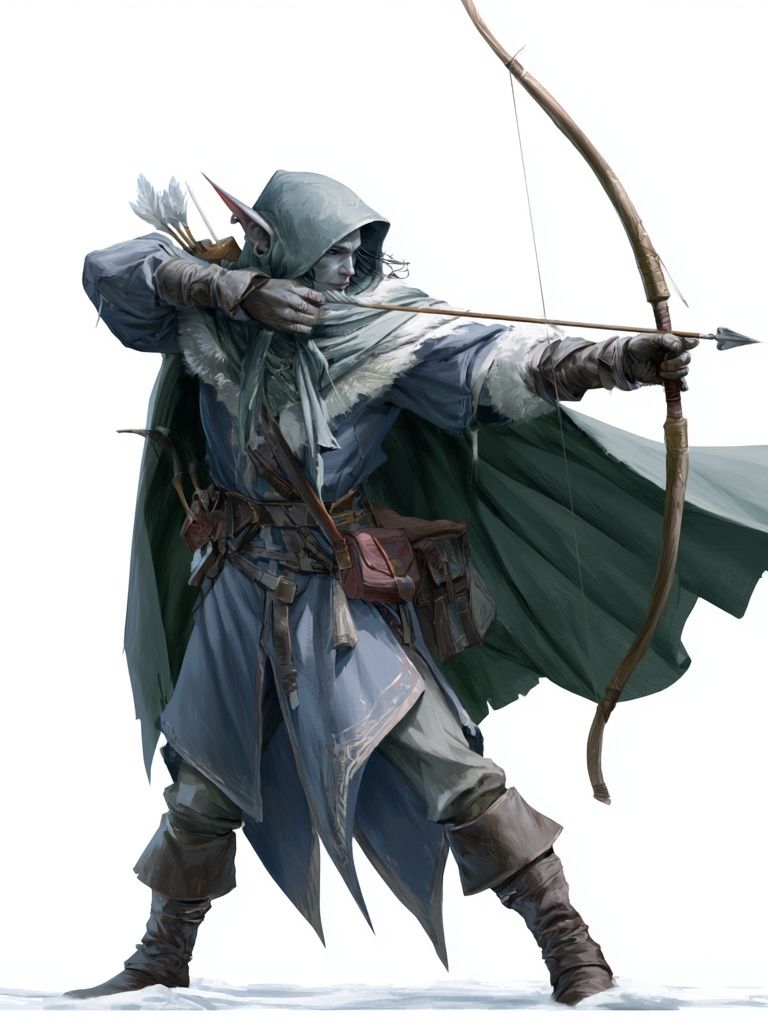 Elven Archer Digital Art Poster. poster detail