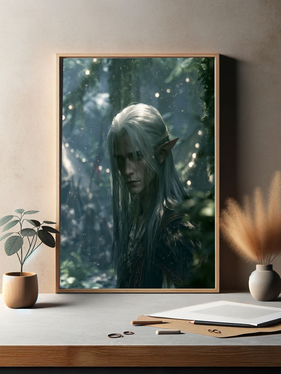 Elven Forest Portrait Print. — room view 2