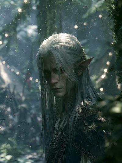 Elven Forest Portrait Print.