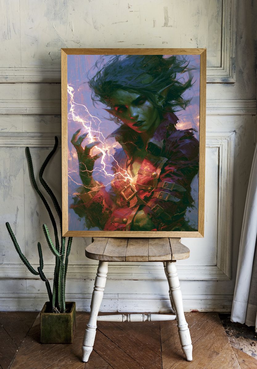 Elf Sorcerer Digital Art Poster. room preview