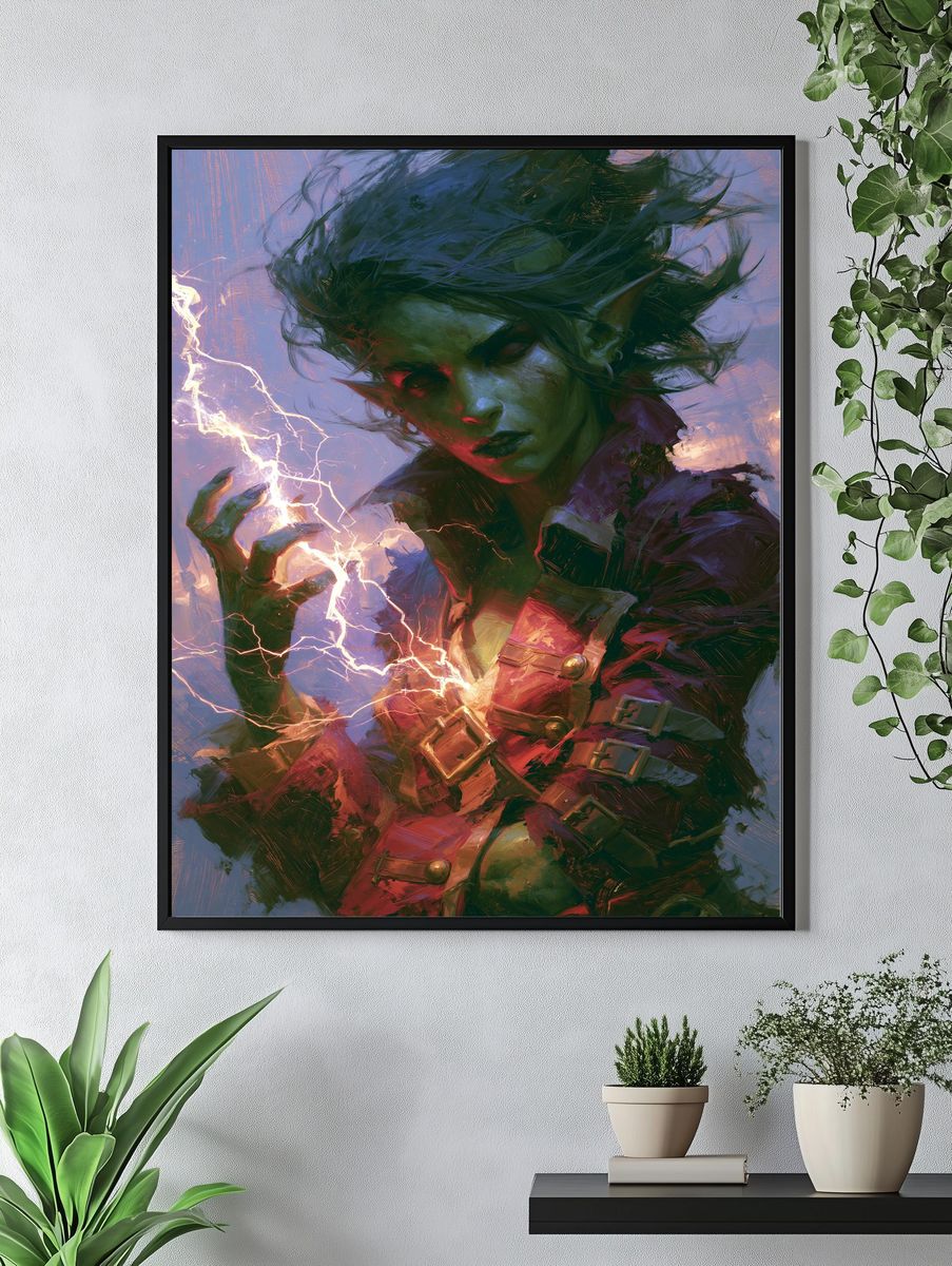 Elf Sorcerer Digital Art Poster. — room view 4