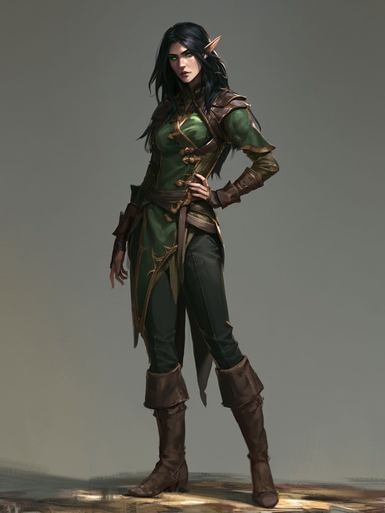 Elven Ranger Digital Art Poster. poster — illustration art