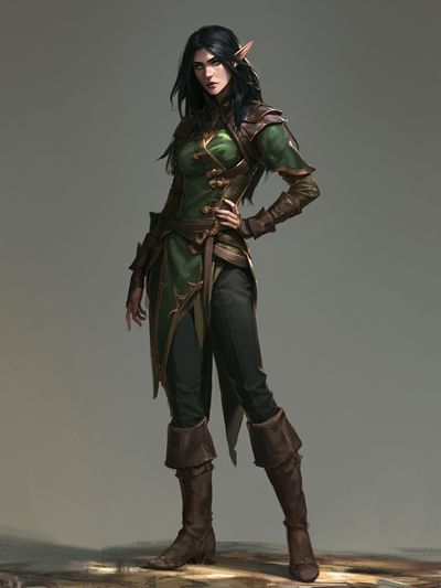 Elven Ranger Digital Art Poster. poster