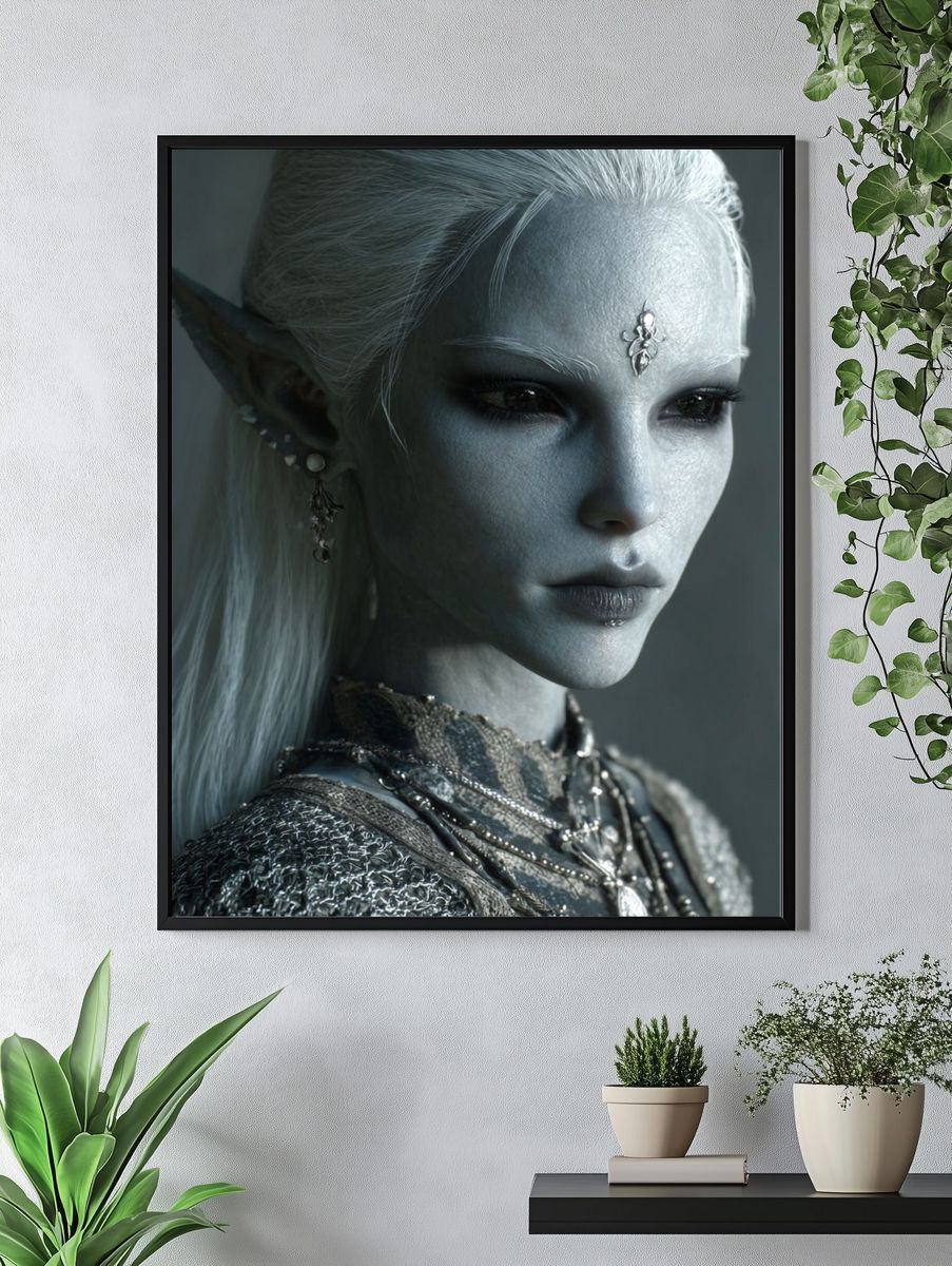 Elven Portrait Fantasy Print. — room view 4