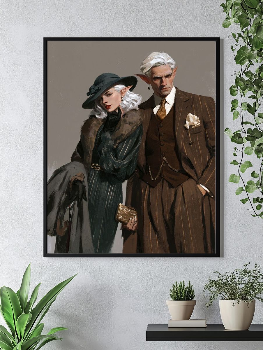 Elven Fashion Portrait Poster. — room view 4